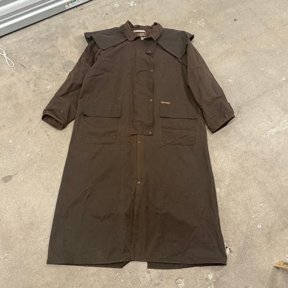 Driza-Bone Australia Vintage Waxed Oilskin Waterproof Trench Riding Coat 6/L